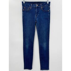 FIDELITY DENIM Ace Crop Skinny Jeans in Odd Girl Blue Size 26